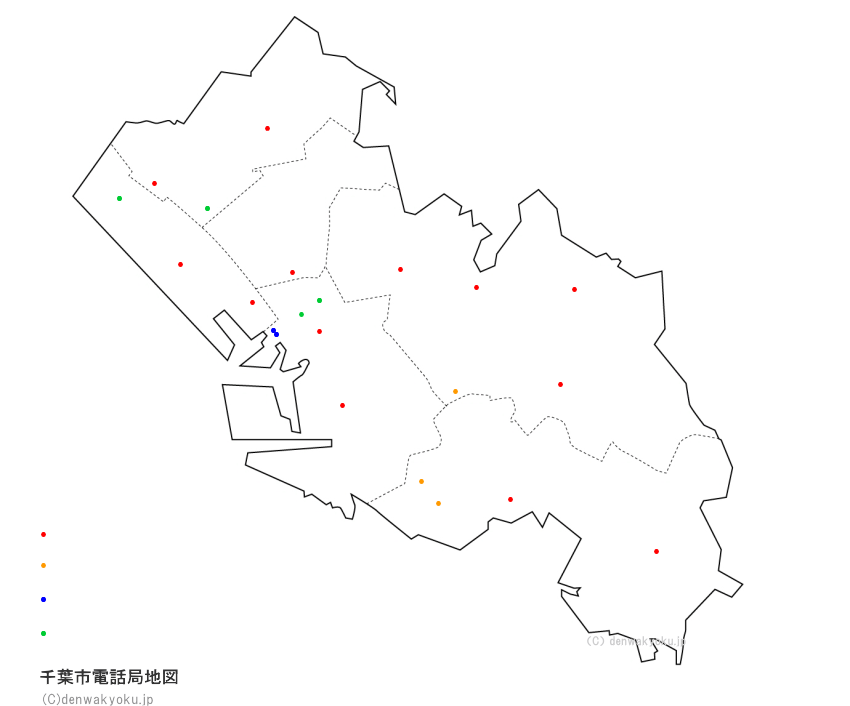 千葉市電話局地図