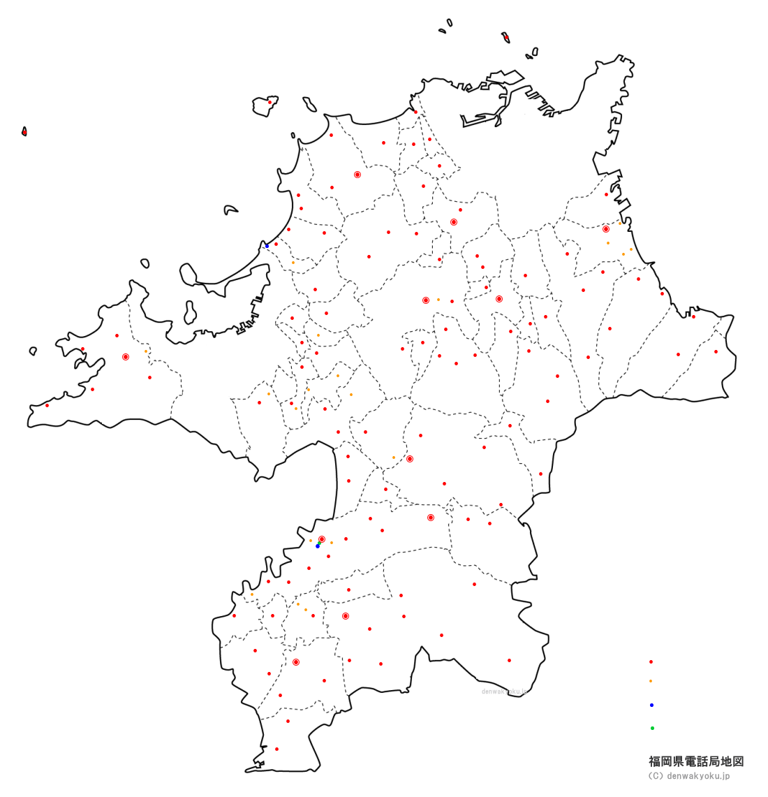 福岡県電話局地図