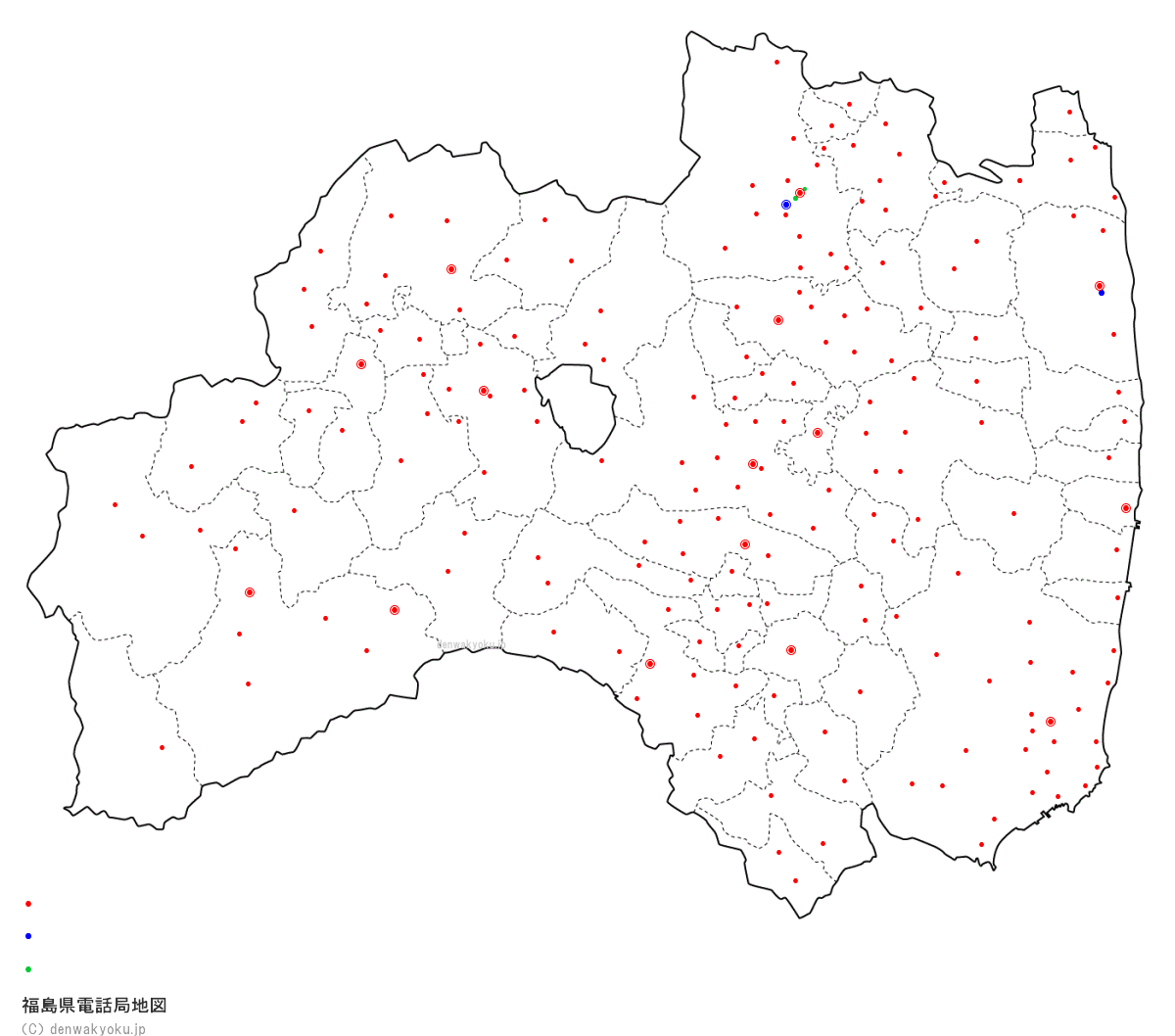福島県電話局地図