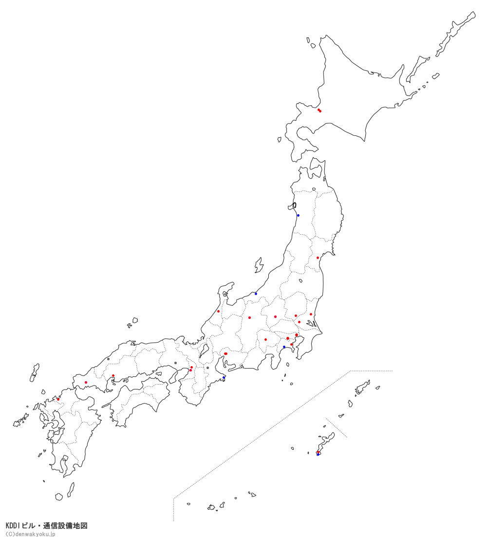 KDDIビル・通信設備地図