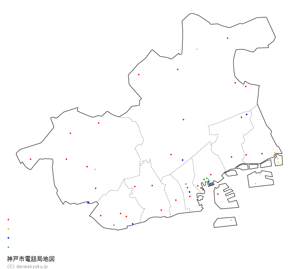 神戸市電話局地図