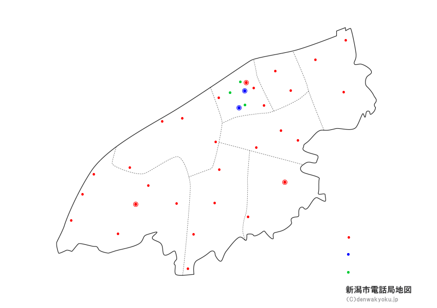 新潟市電話局地図