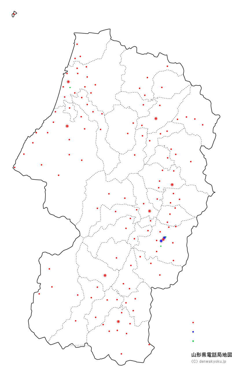 山形県電話局地図